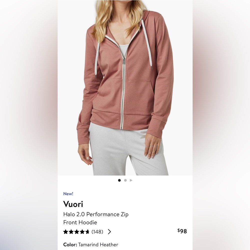 Vuori Tamarind Heather Hoodie